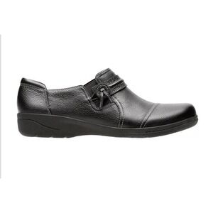 Clarks Cheyn Madi Black Loafers Slip On Womens Size 7 W Leather 28930 Comfort